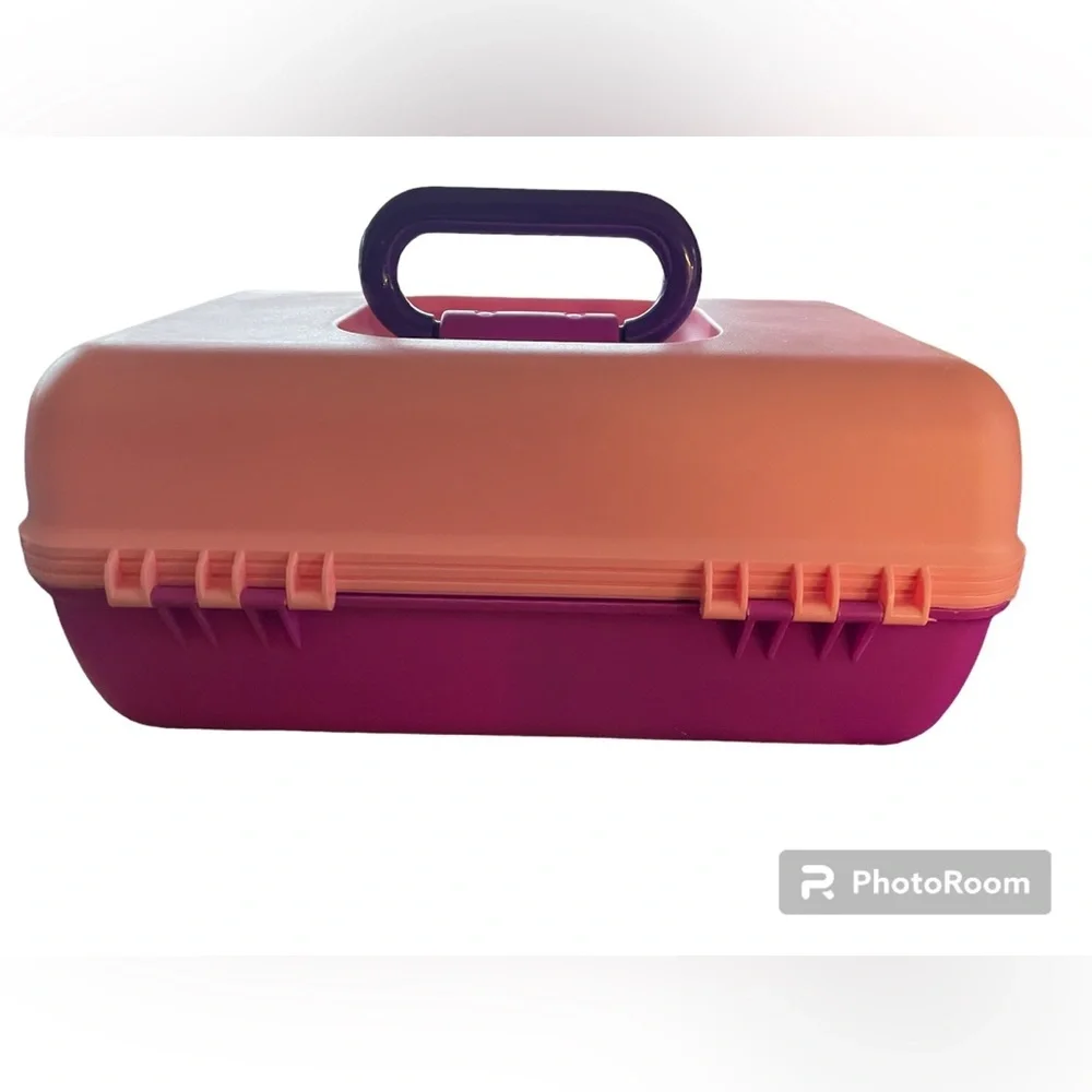 Vintage‎ Caboodle Pink and Purple Makeup Case -great condition!